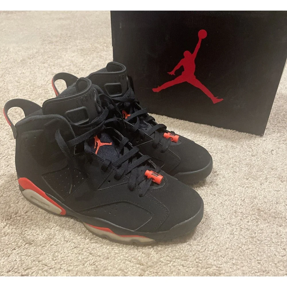 Air Jordan 6 Retro "Black Infrared" (2019) Men's (384664-060) Size 10.5 - Picture 1 of 10